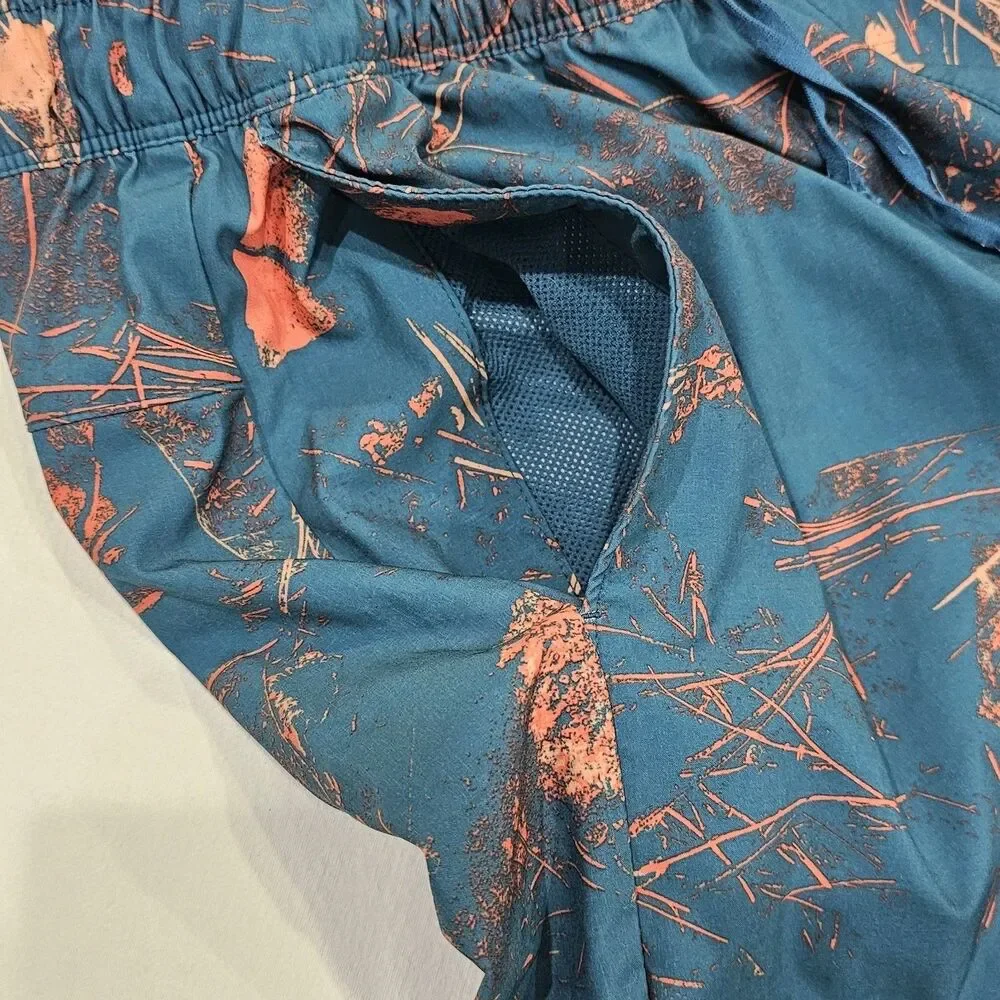 The North Face Wander Coral Men's Small Blue Teal Swim Trunks Shorts